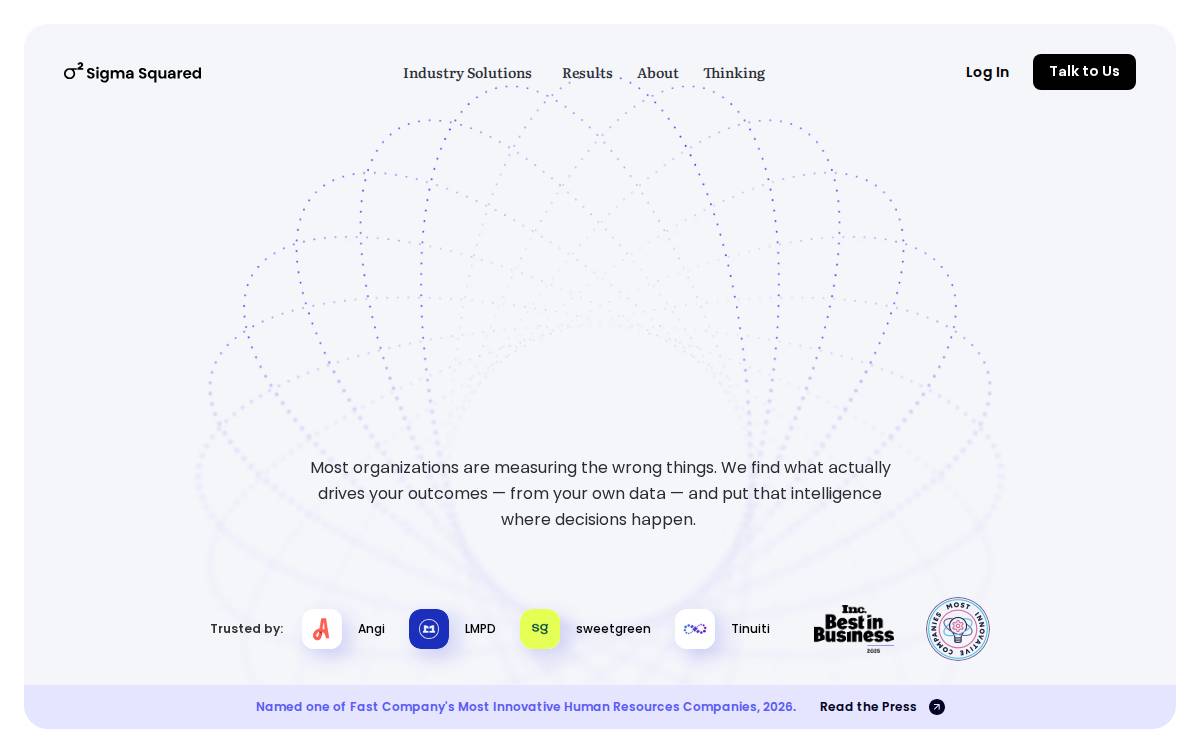 Sigma Squared website preview