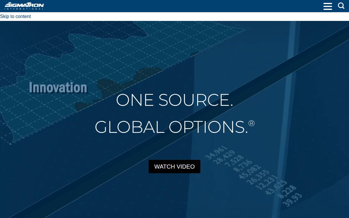 Sigmatron International website preview