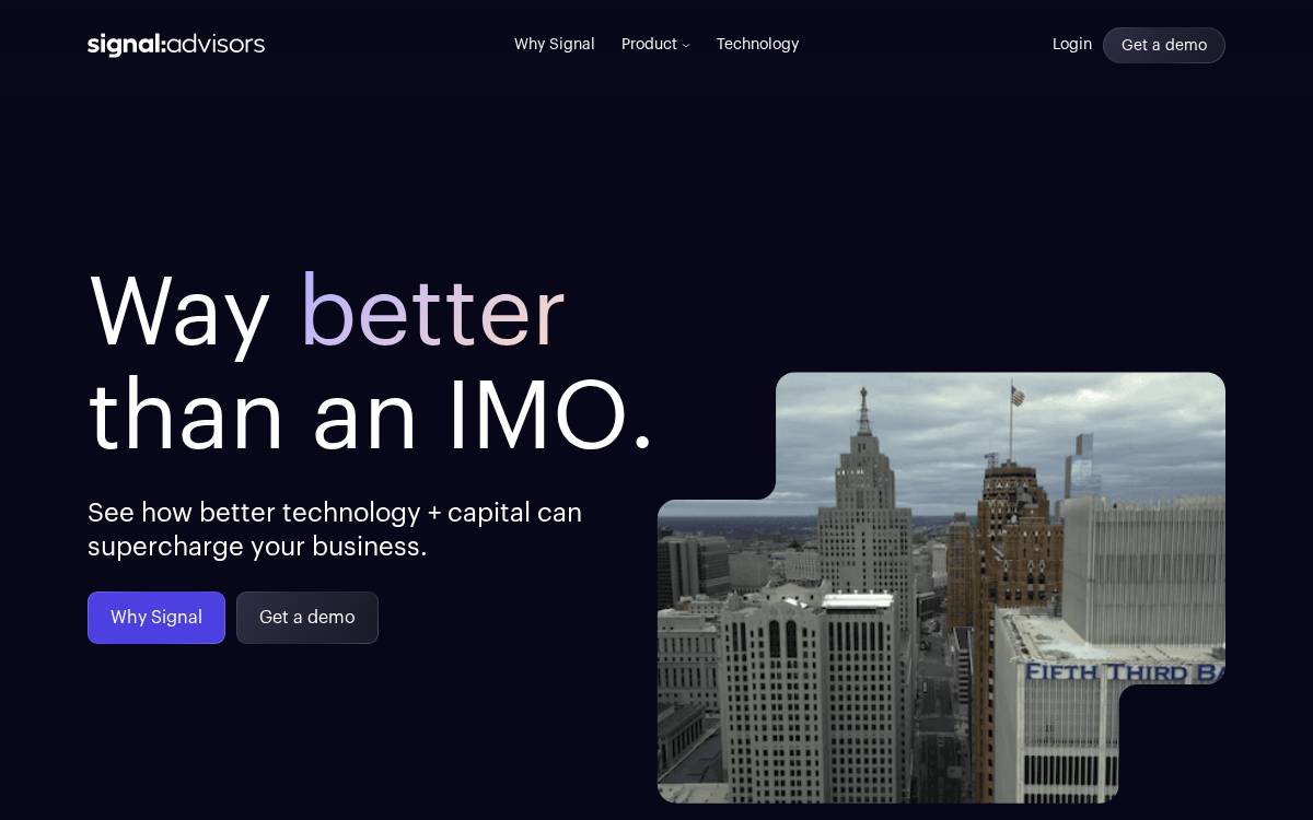 Signal Advisors website preview