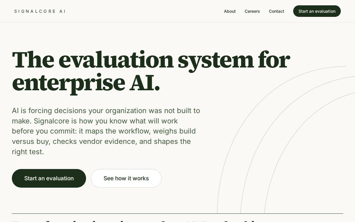 Signal Core website preview