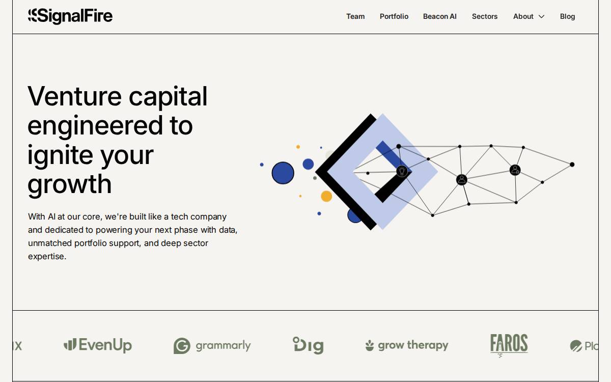 SignalFire website preview
