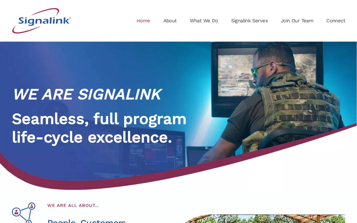 Signalink website preview