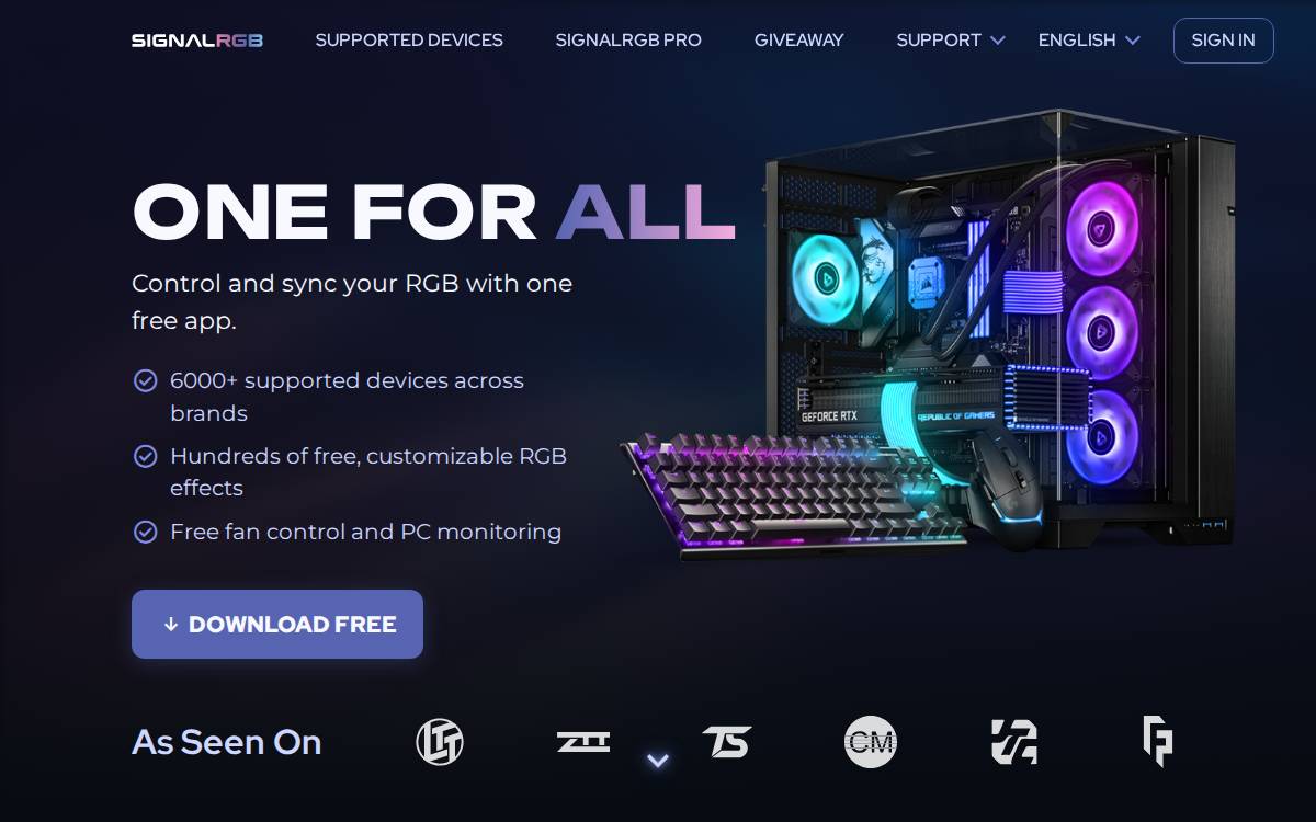 Signalrgb website preview