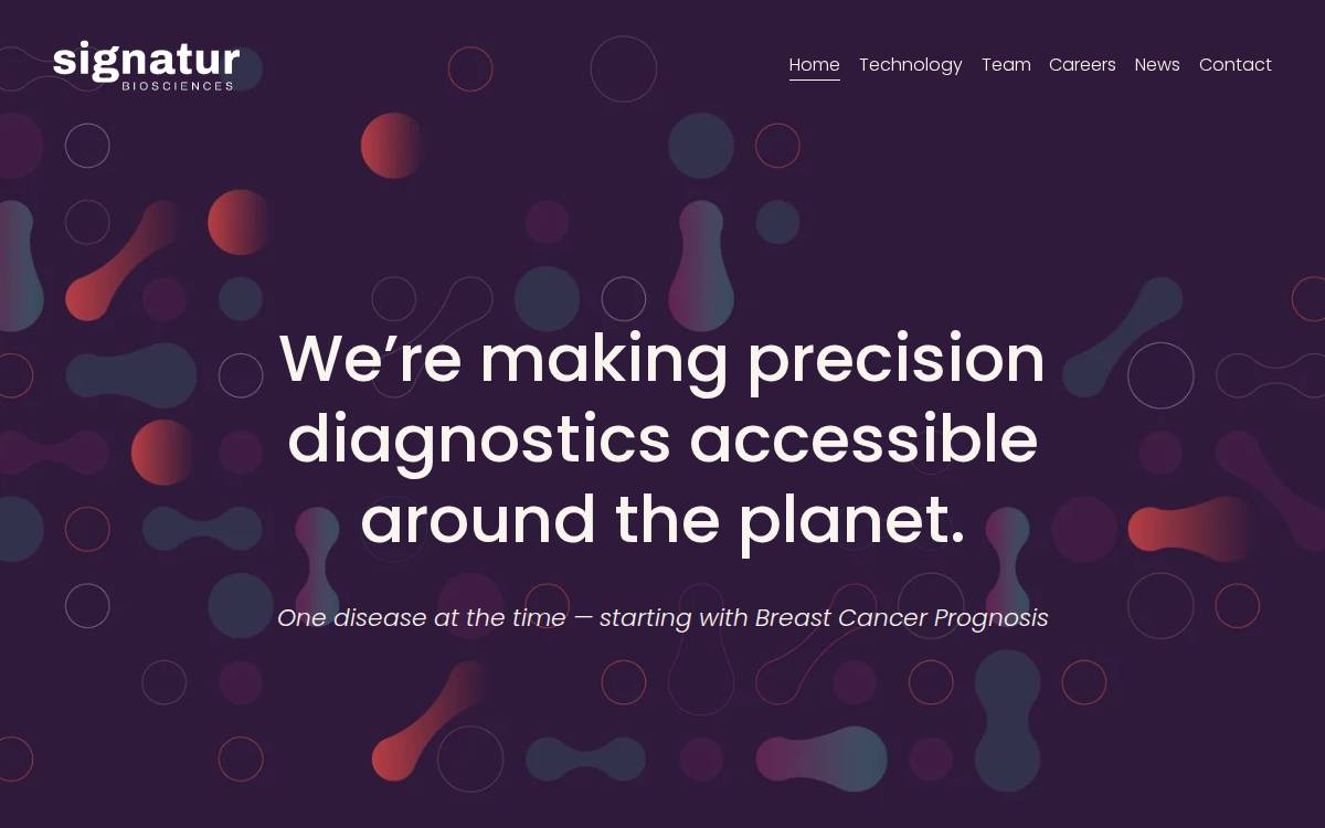 Signatur Biosciences website preview