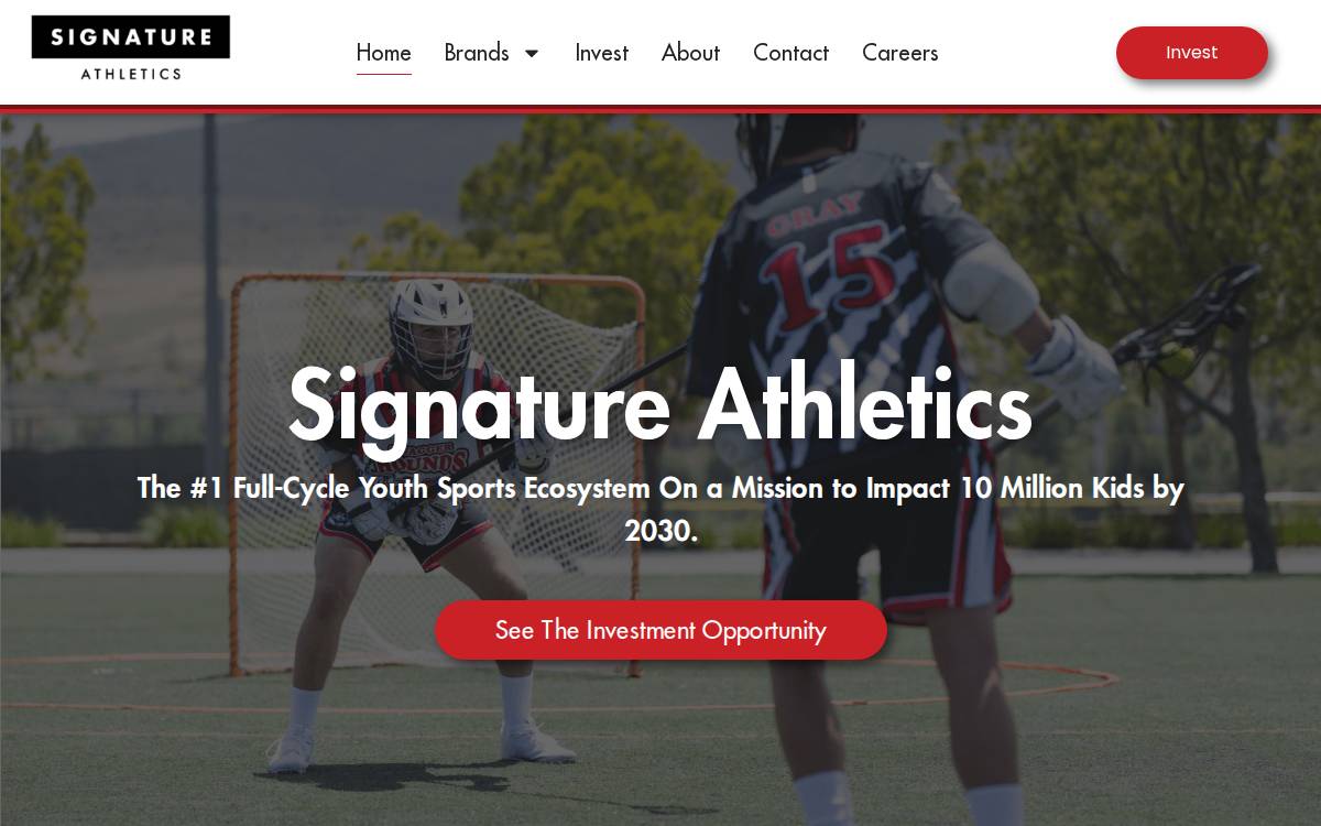 Signature Athletics website preview