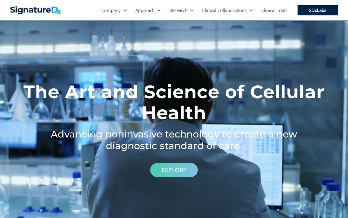 Signature Diagnostics website preview