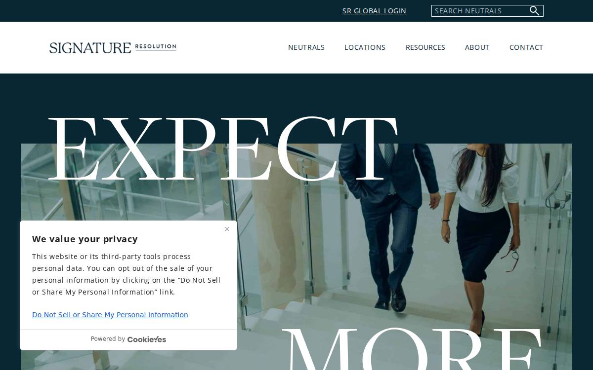 Signature Resolution website preview