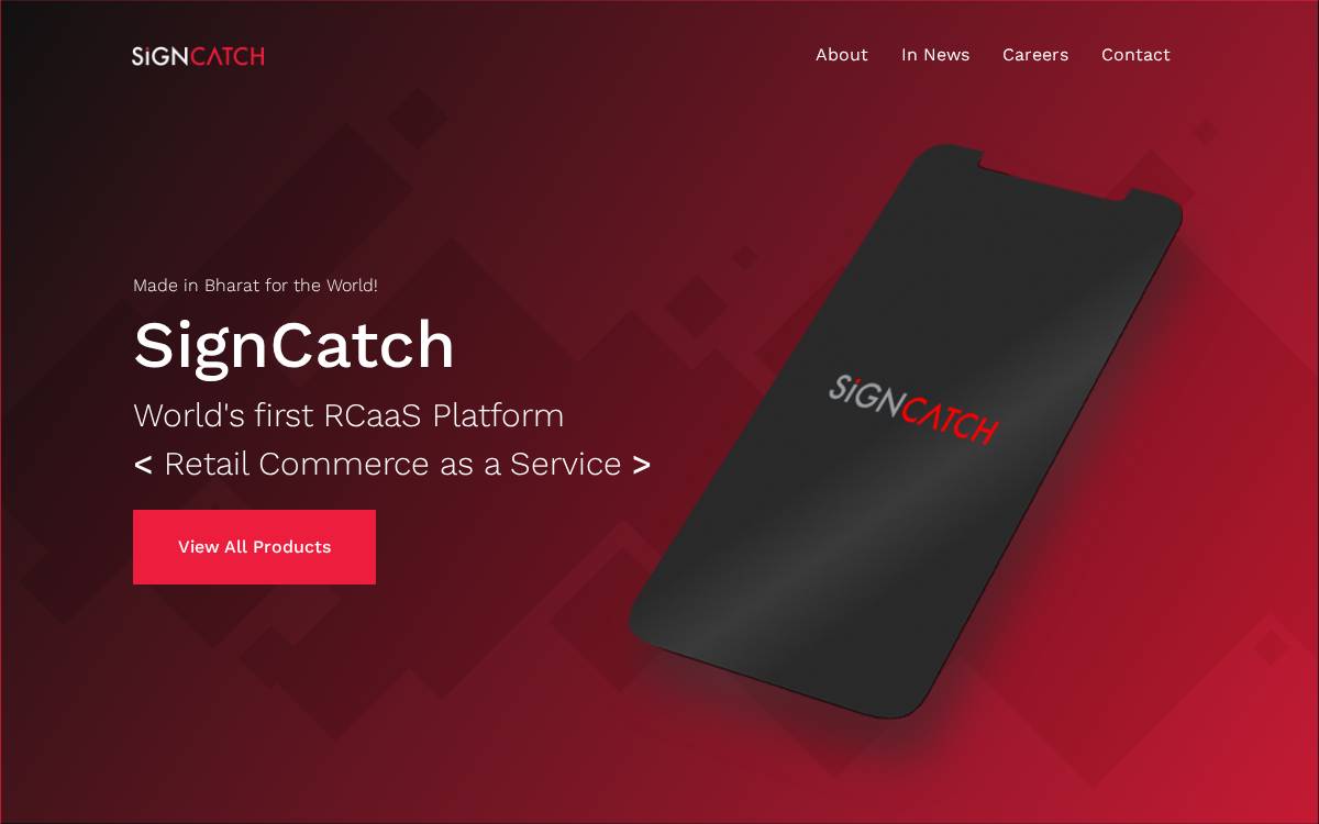 SignCatch website preview
