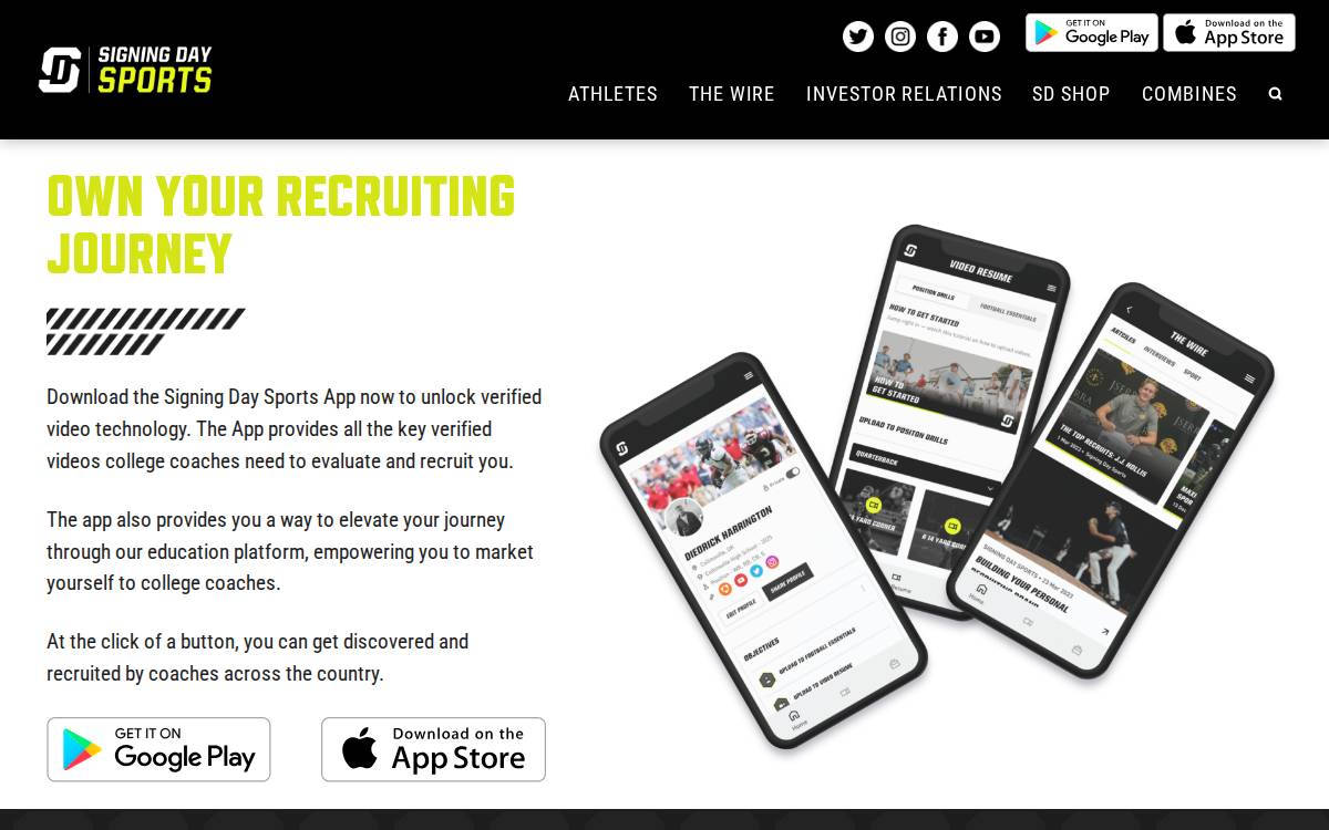 Signing Day Sports website preview