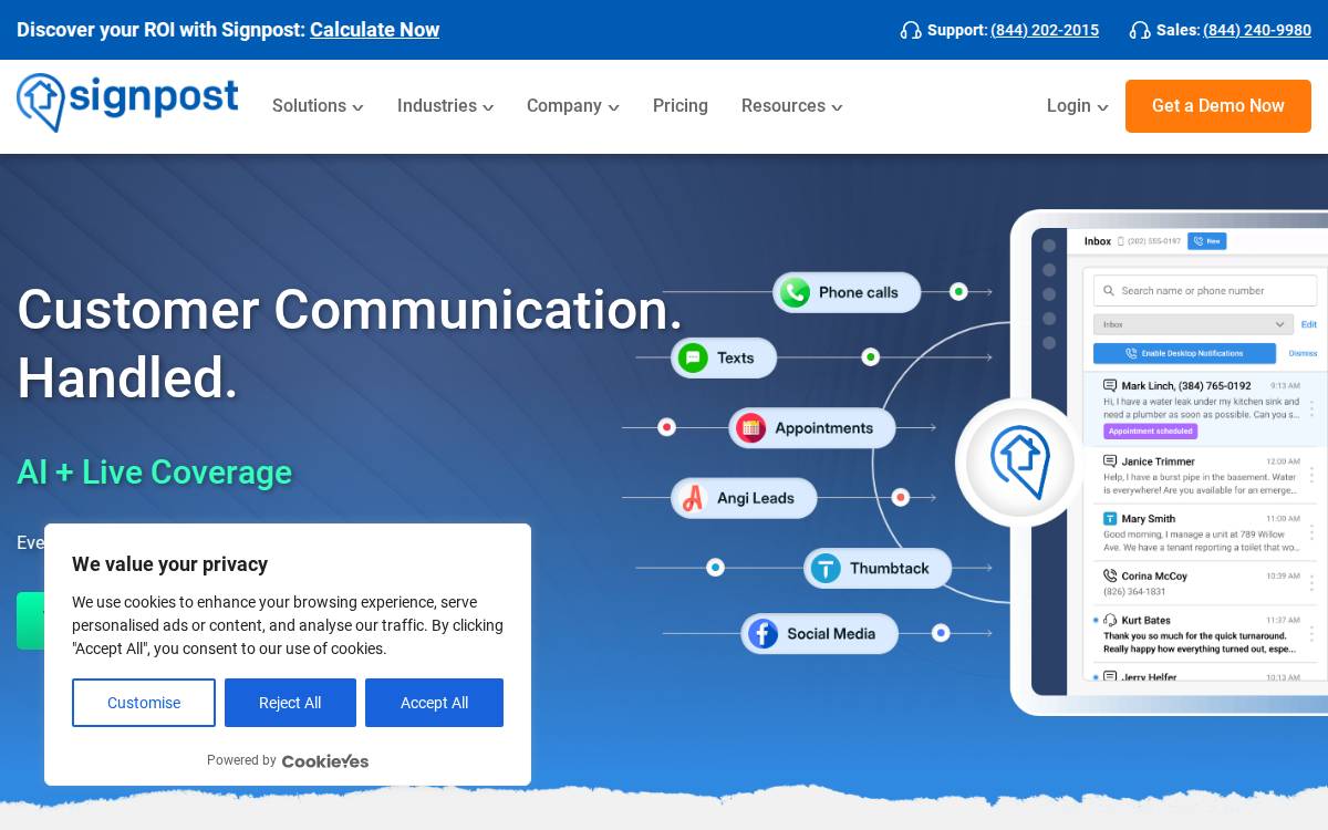 Signpost Inc. (Georgian Partners) (Exited) website preview
