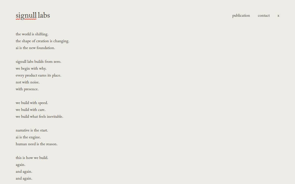 signull labs website preview