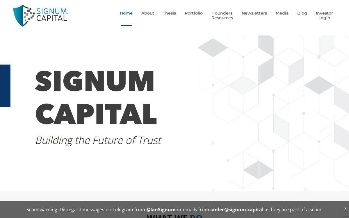 Signum website preview