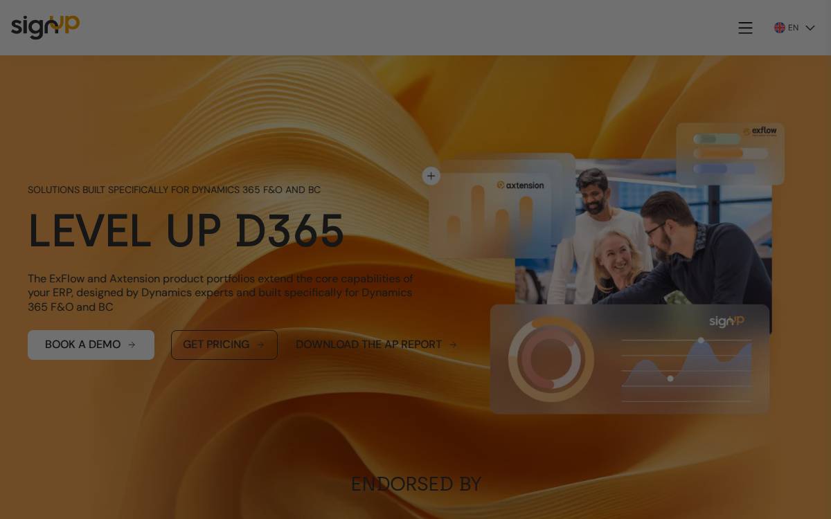 Signup Software website preview