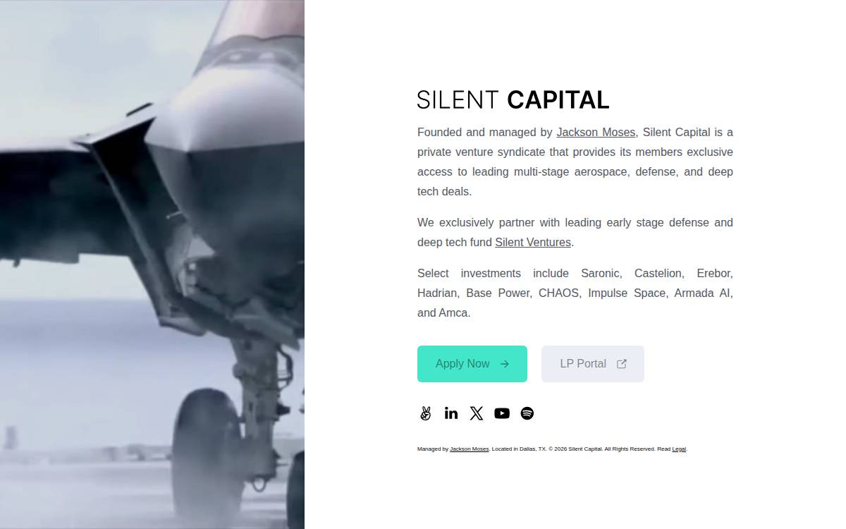 Silent Capital website preview