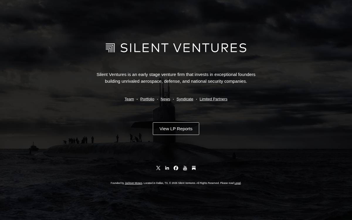 Silent Ventures website preview