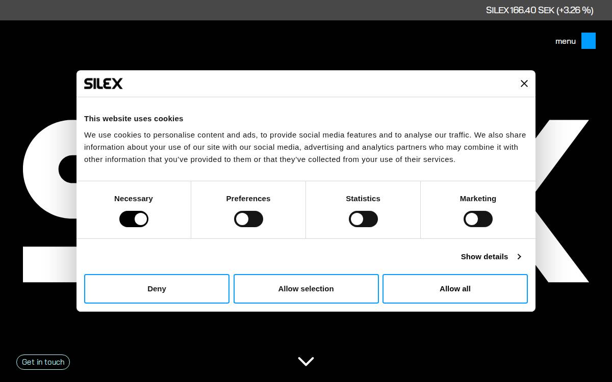 Silex Microsystems website preview