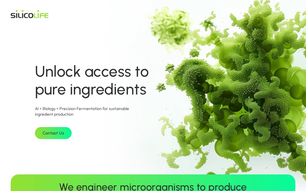 SilicoLife Participação minoritária Desde 2022 website preview