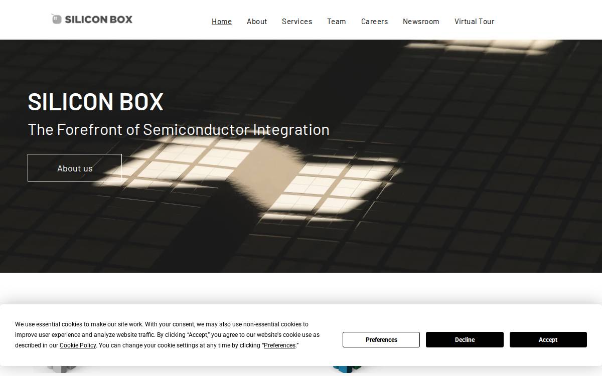 Silicon Box website preview