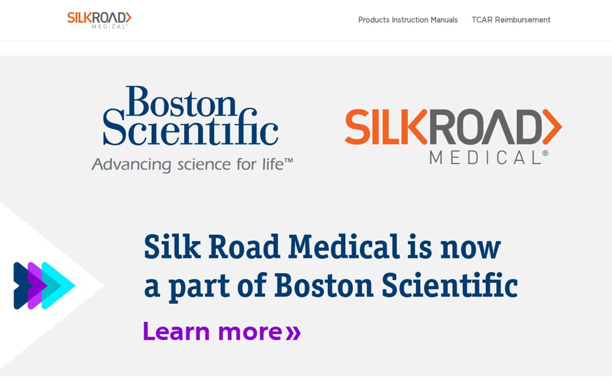 Silk Road Medical website preview