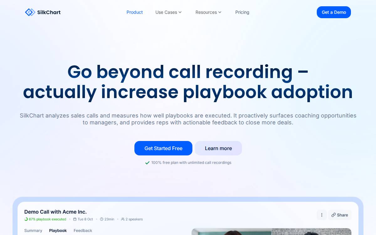 SilkChart website preview