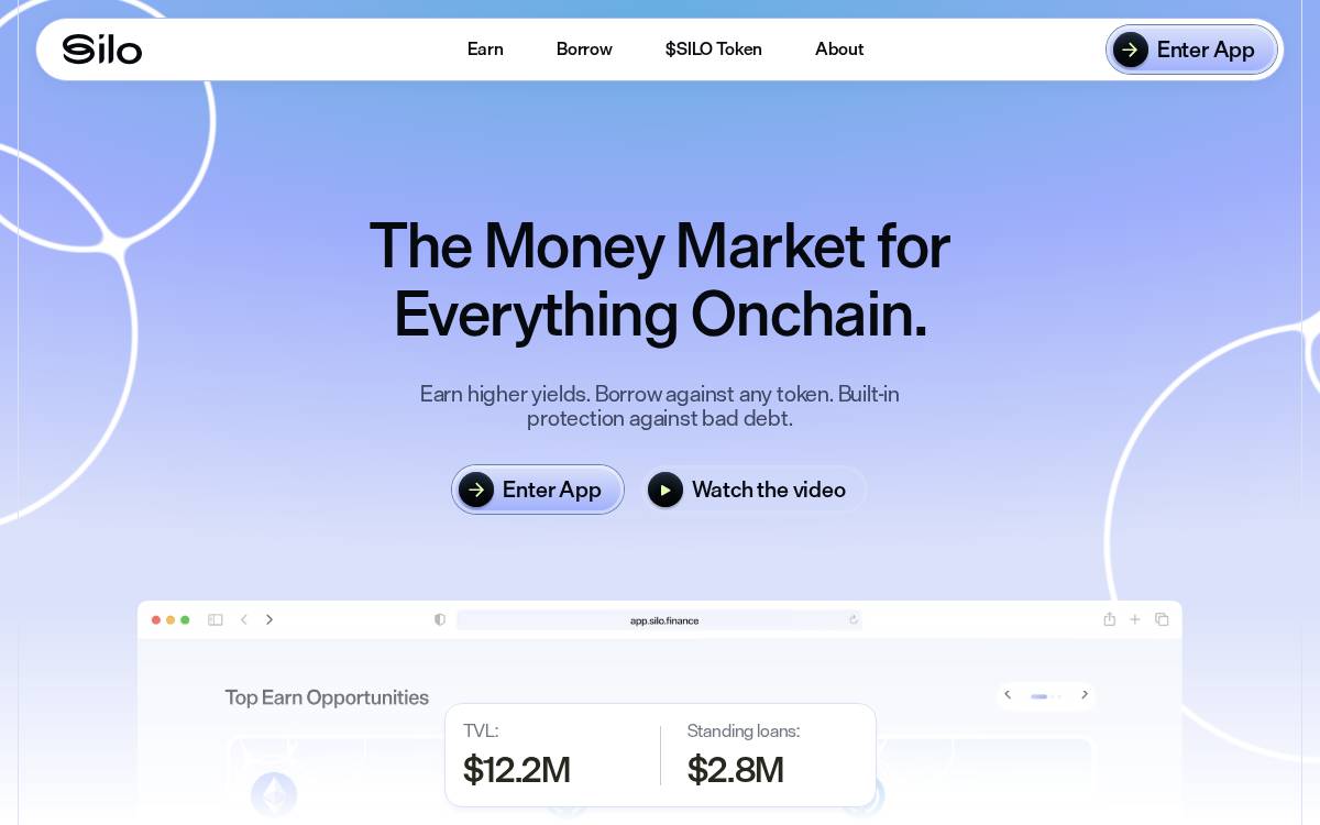 Silo Finance website preview