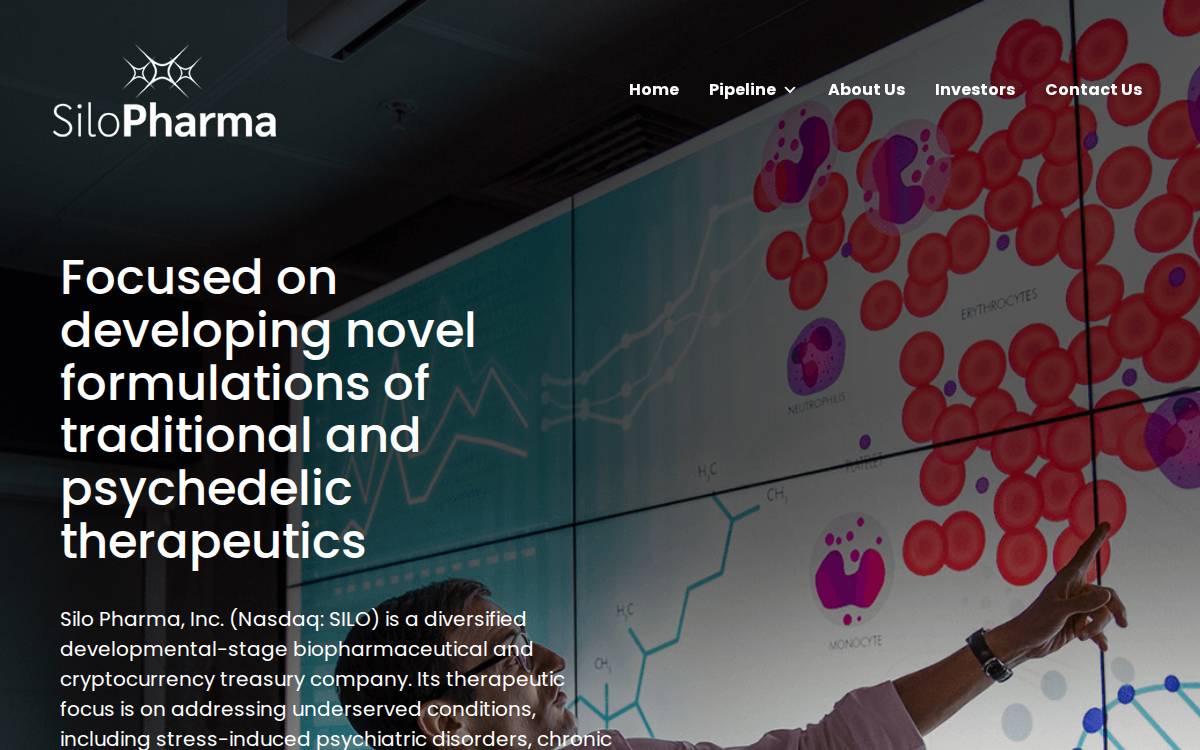 Silo Pharma website preview