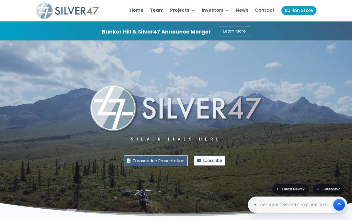 Silver47 Exploration website preview