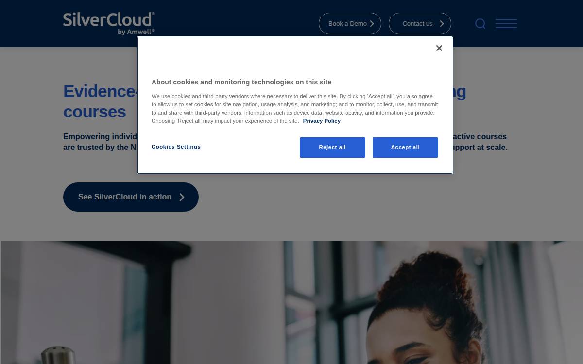 SilverCloud Health website preview