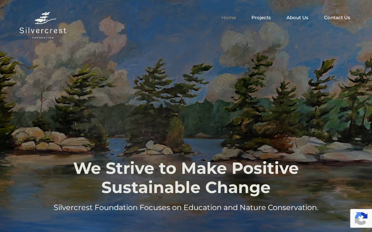 Silvercrest Foundation website preview