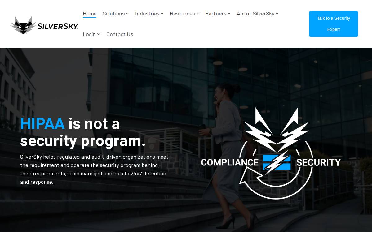 SilverSky website preview