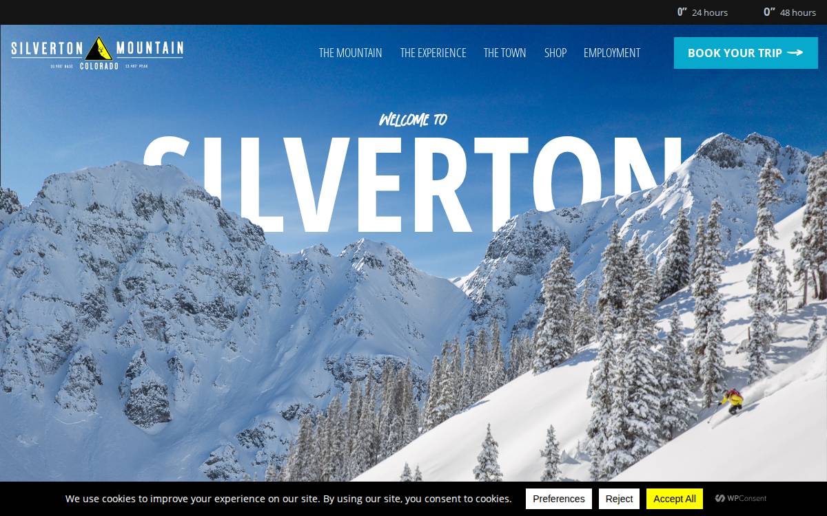 Silvertonmountain website preview