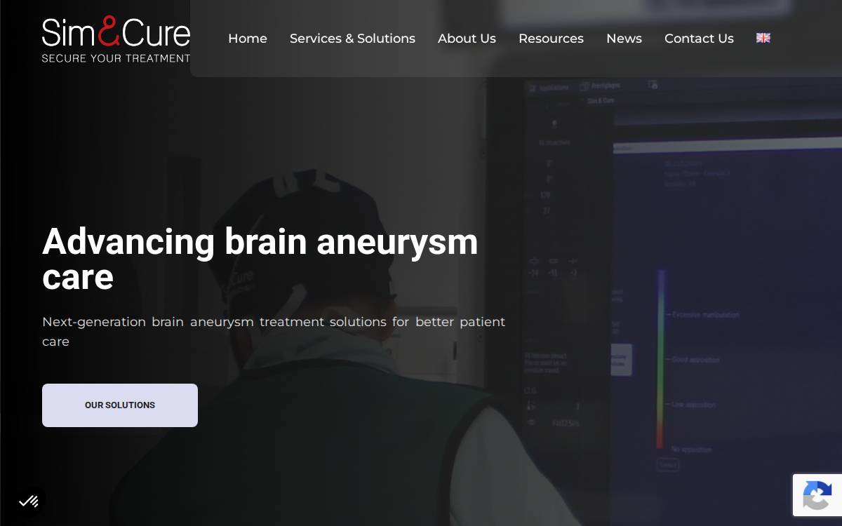 Sim And Cure website preview