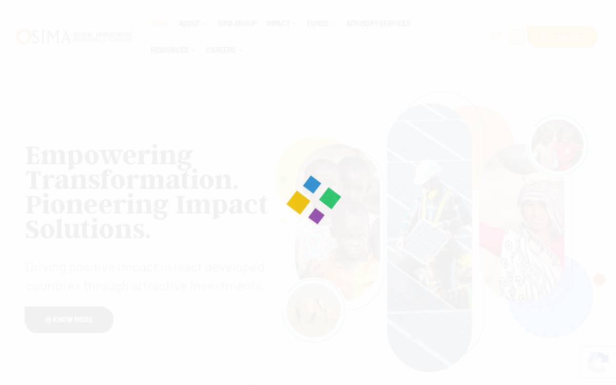 Sima Funds website preview