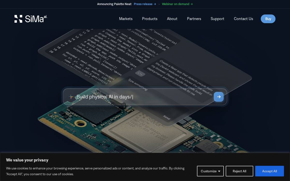 Sima website preview