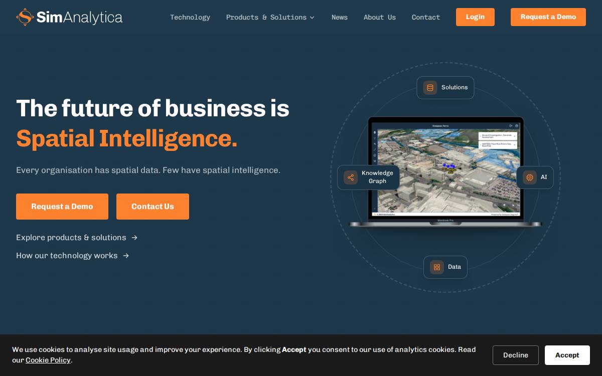 Simanalytica website preview