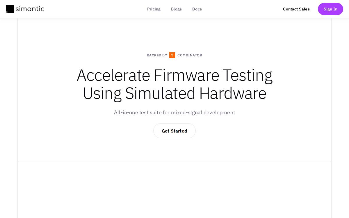 Simantic website preview
