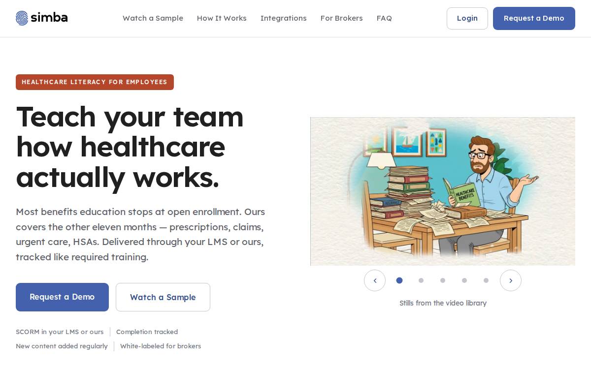 Simba Health website preview