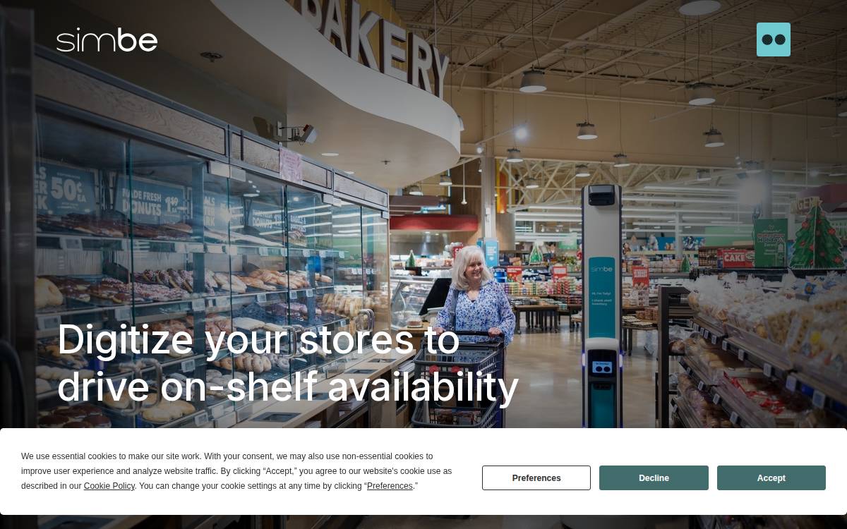 Simbe website preview