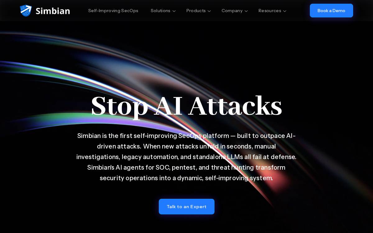 Simbian website preview