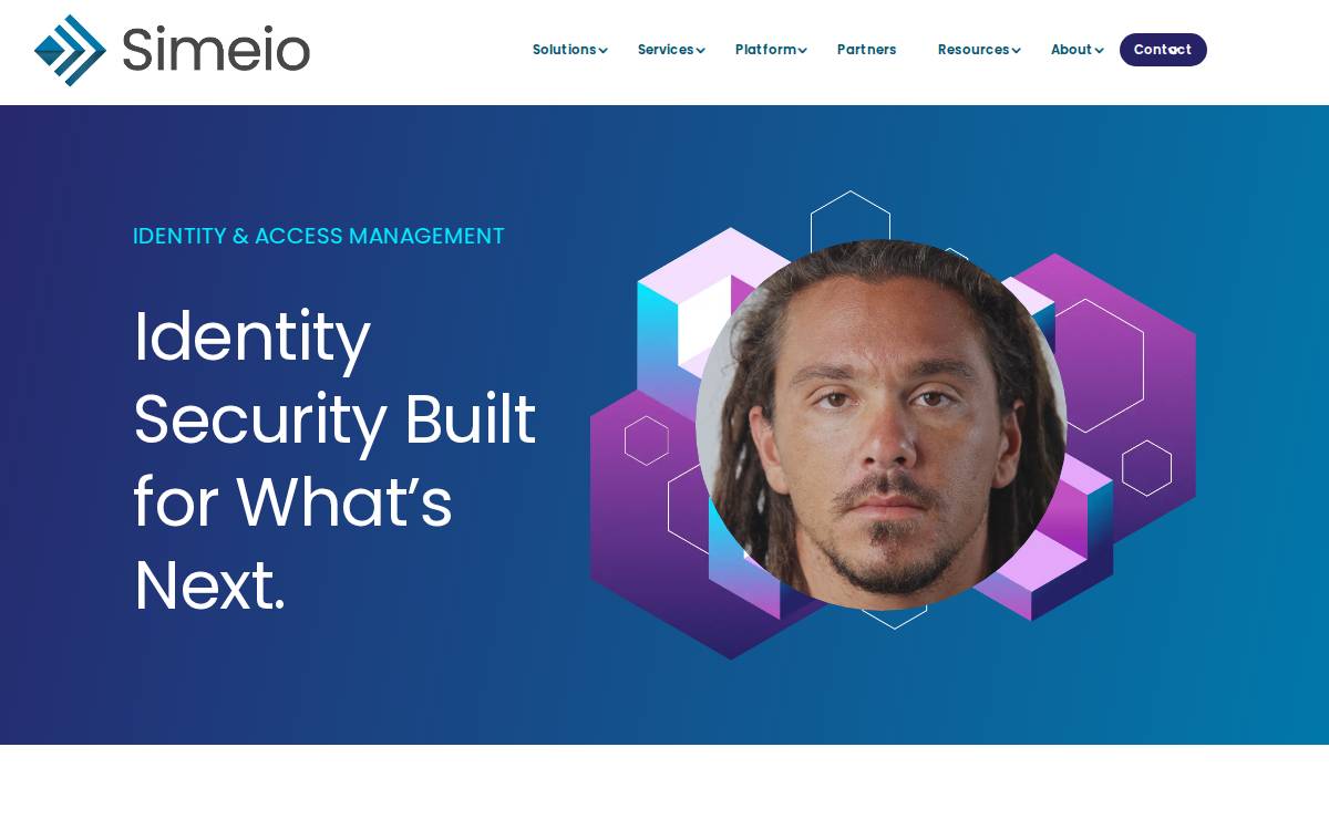 Simeio website preview