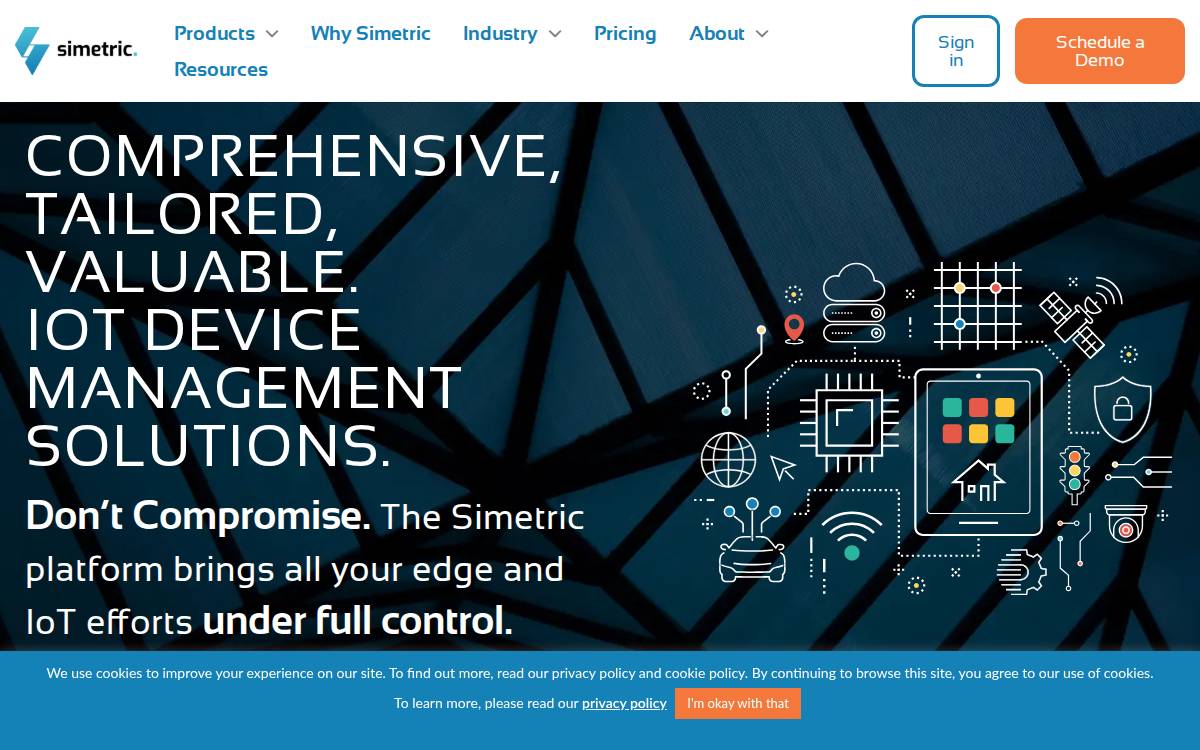 Simetric website preview