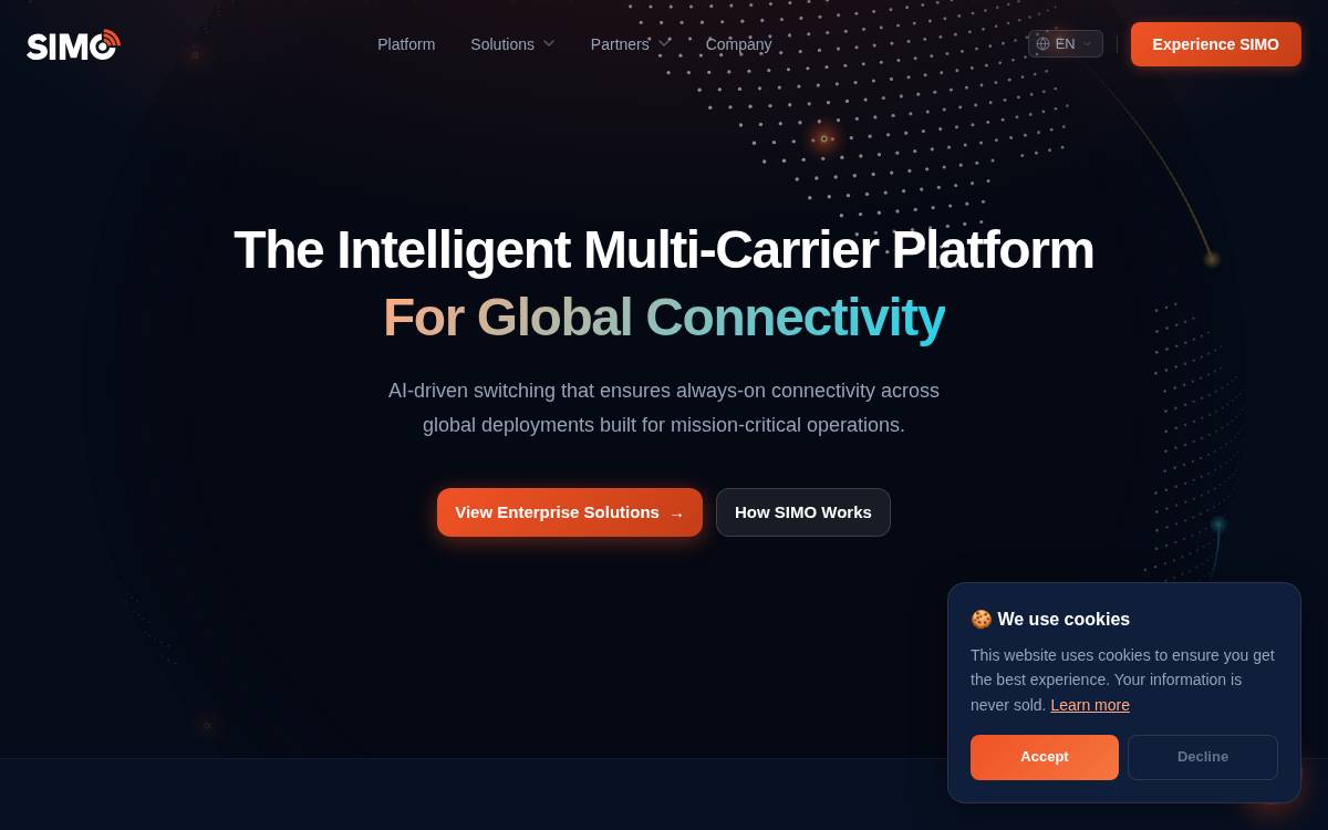 Simo website preview