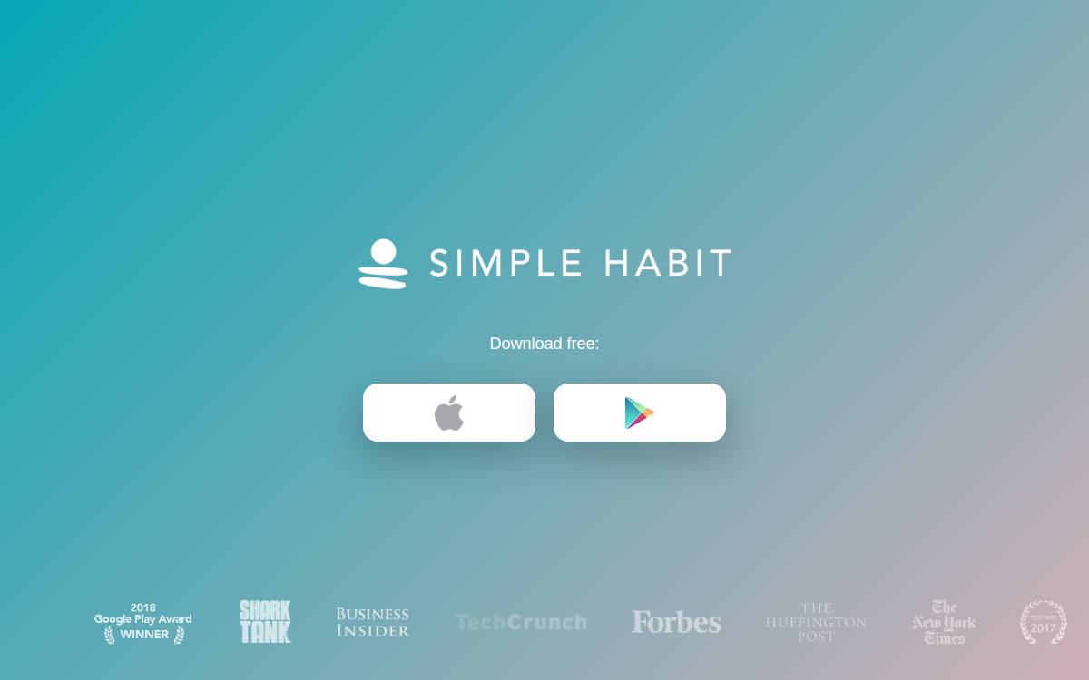 Simple Habit website preview
