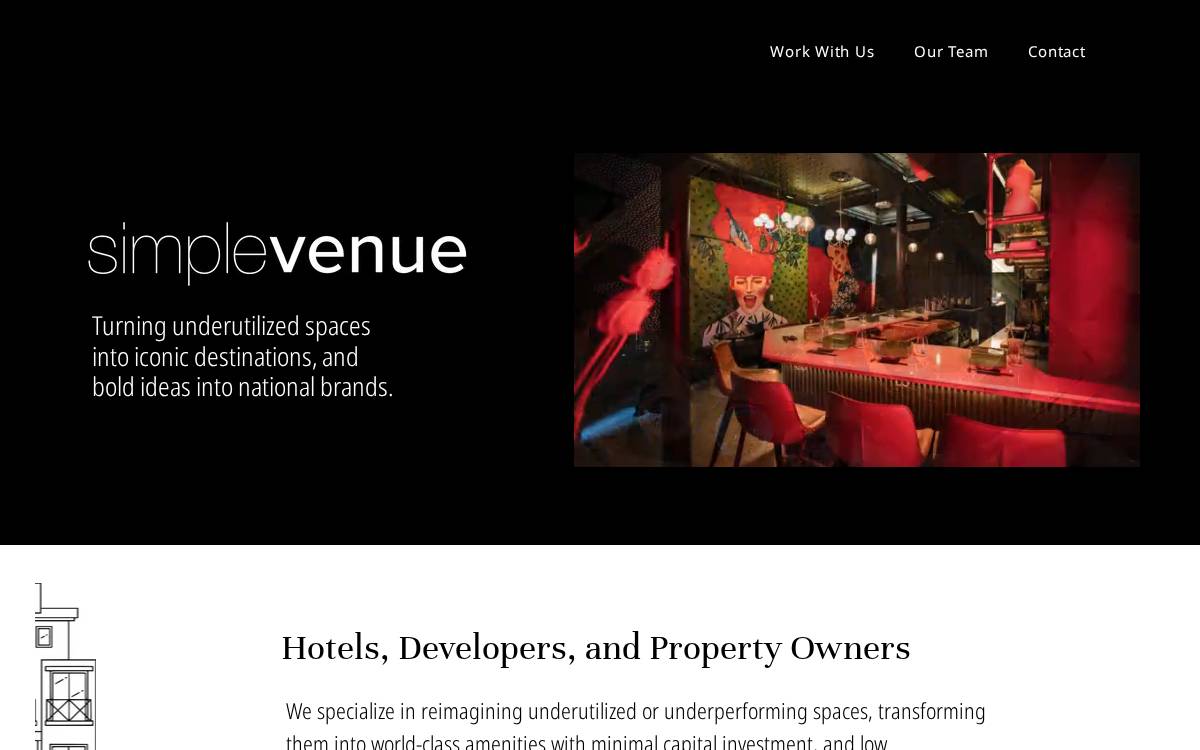 Simple Venue website preview