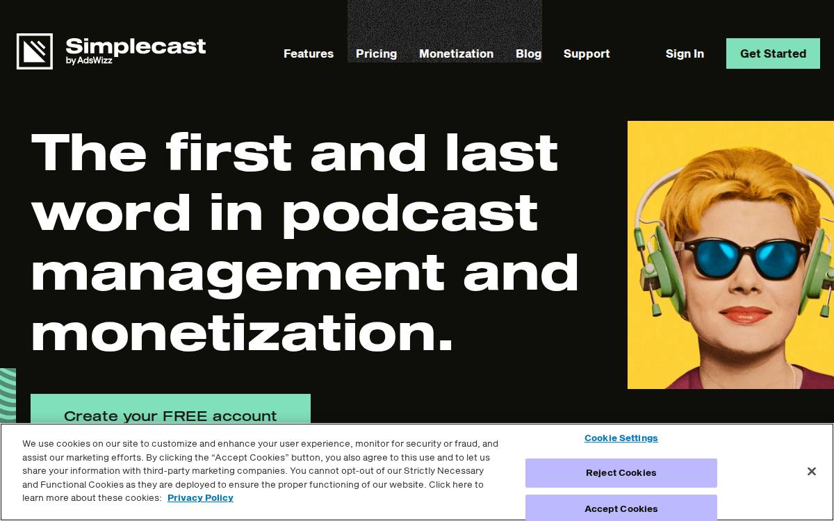 Simplecast website preview