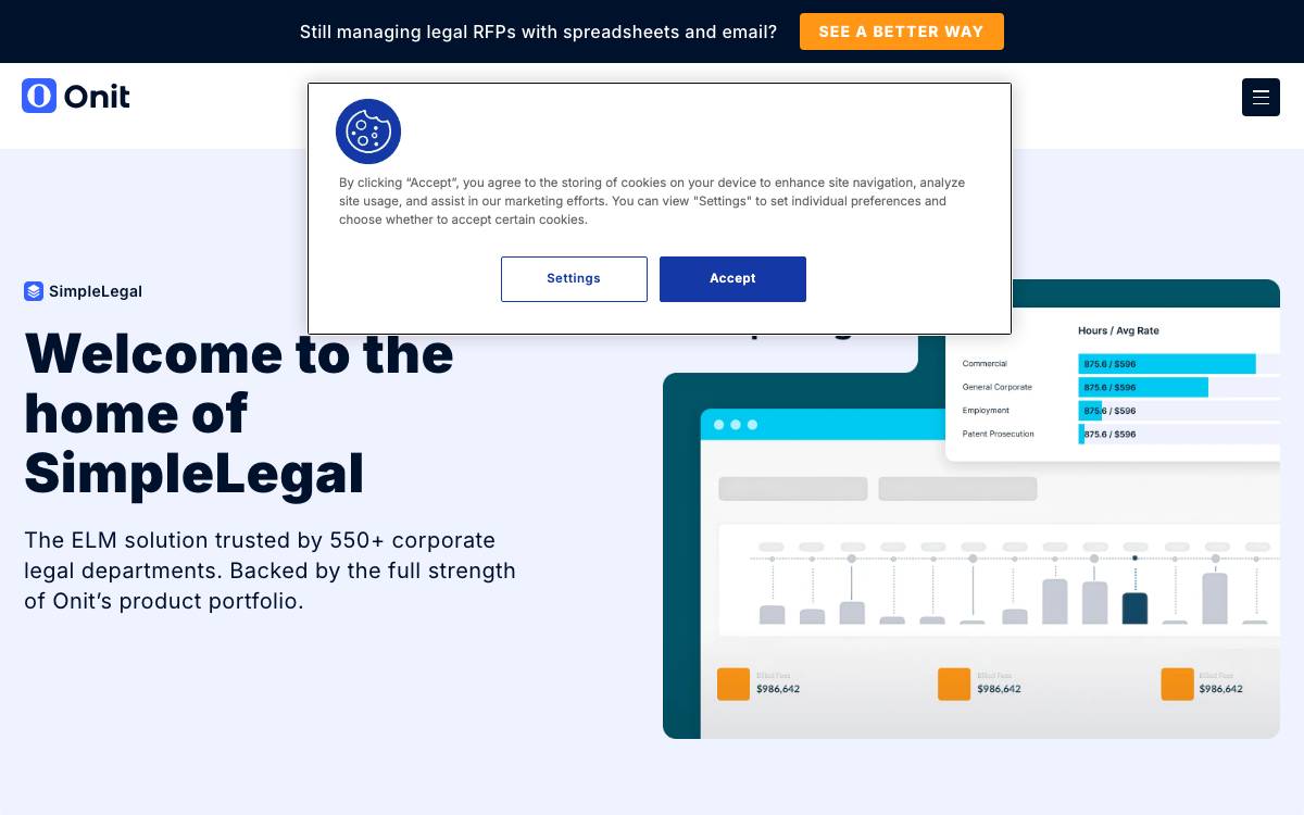 Simplelegal website preview