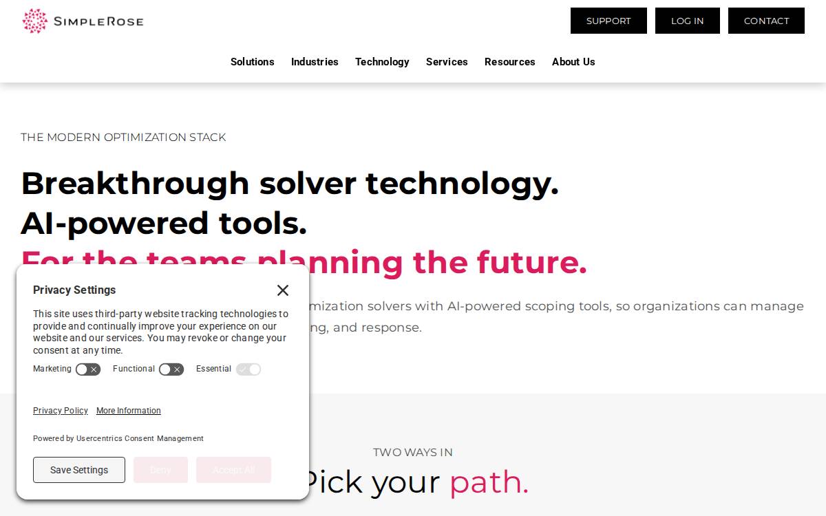 SimpleRose website preview