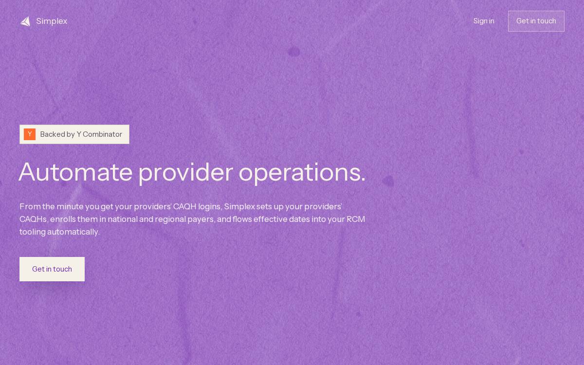 Simplex website preview