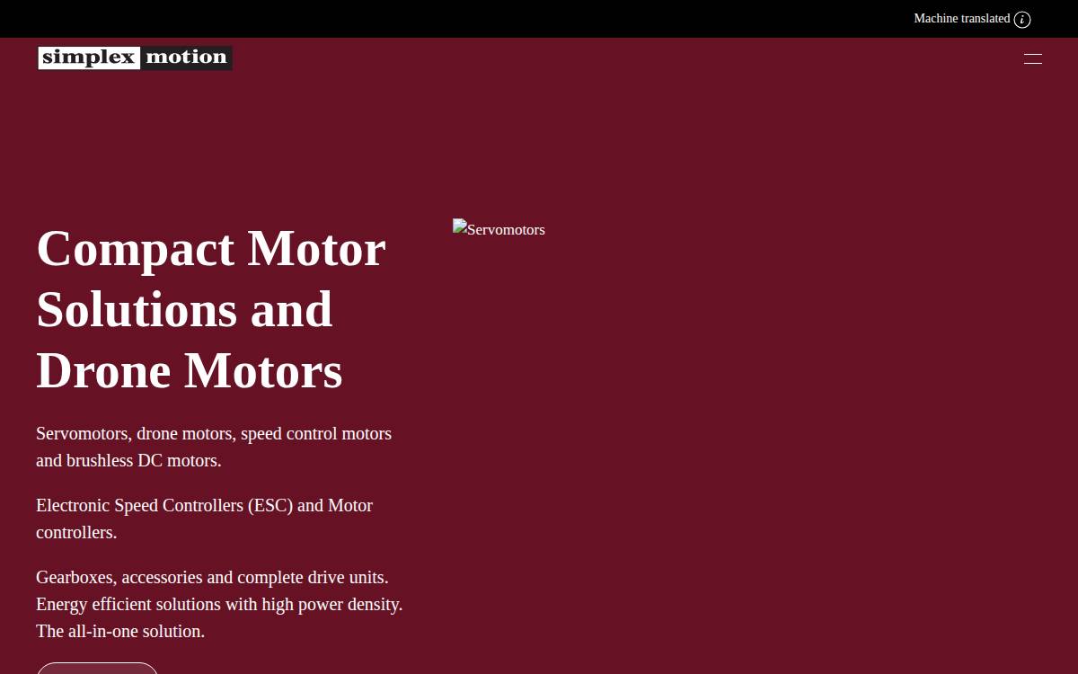 Simplex Motion website preview
