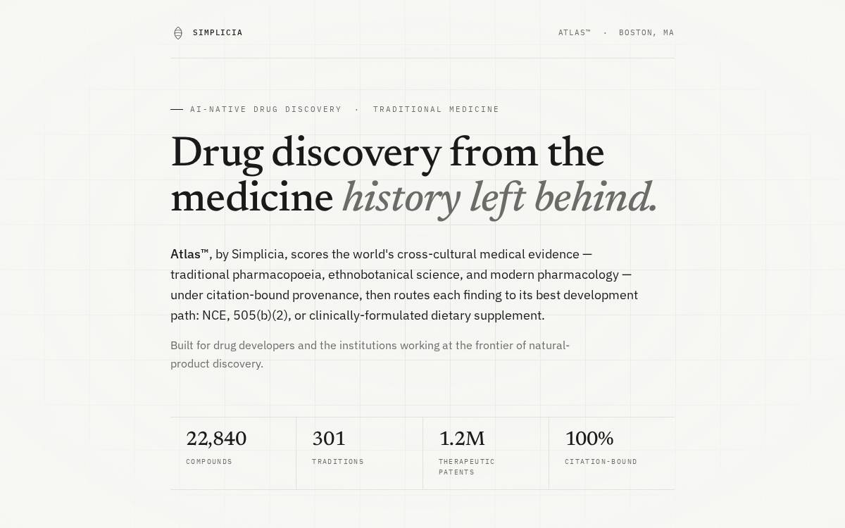Simplicia website preview